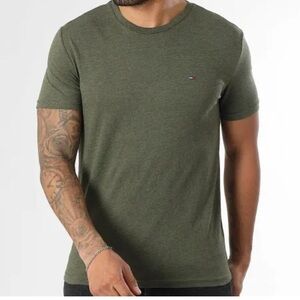 Tommy Hilfiger Men's Olive Green Short Sleeve Tee